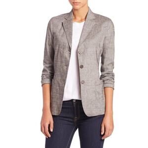 Theory Linen Blend Button Blazer